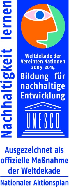 Logo Bildung für nachhaltige Entwicklung - BNE mit Link auf BNE-Auszeichnung